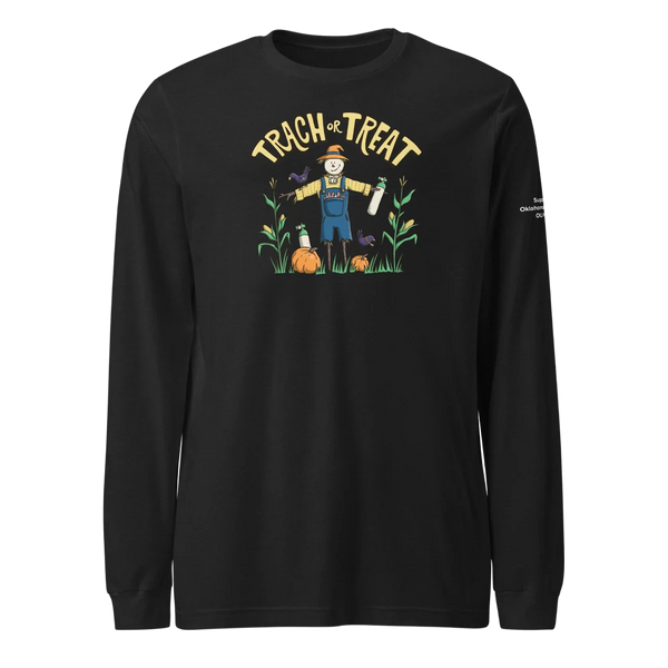 Z - Oklahoma Children's Hospital - Trach or Treat Scarecrow - Long Sleeve Adult T-Shirt