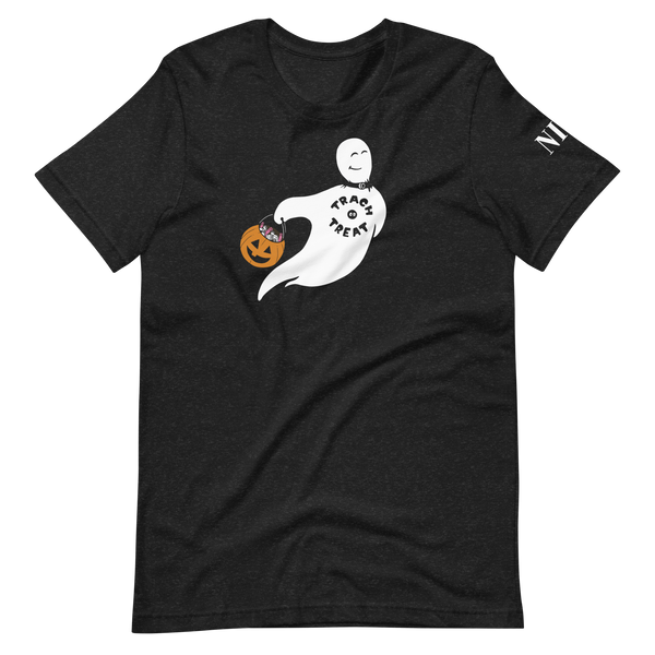 Z - NICU - Trach or Treat Ghost - Adult T-Shirt