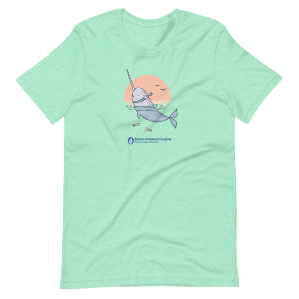 Z - Boston Children's Pulmonary Division - Unique Narhwal - Adult T-Shirt