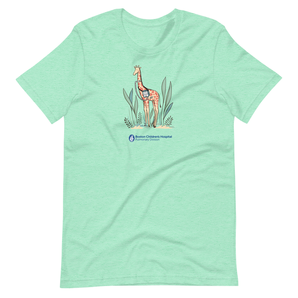 Z - Boston Children's Pulmonary Division - Junie The Giraffe - Adult T-Shirt