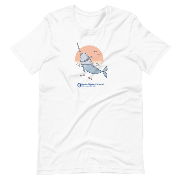 Z - Boston Children's Pulmonary Division - Unique Narhwal - Adult T-Shirt