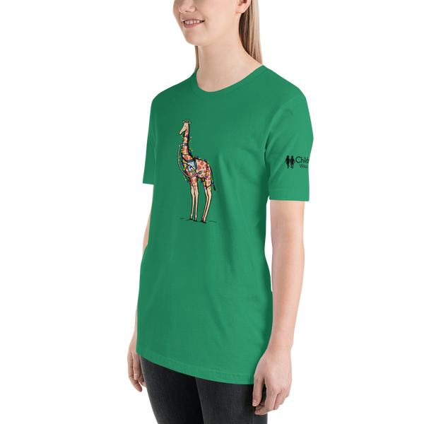 Z - Children's Wisconsin - Christmas Giraffe - Adult T-Shirt