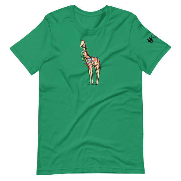 Z - Children's Wisconsin - Christmas Giraffe - Adult T-Shirt