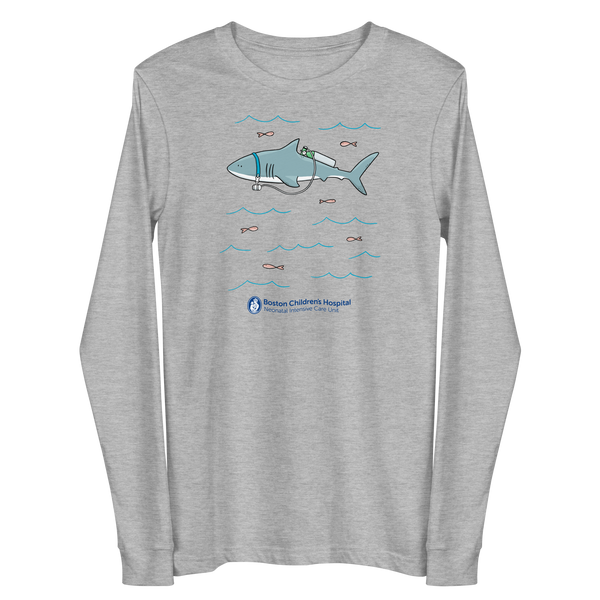 Z - Boston Children's NICU - Shark Tank - Adult Long Sleeve T-Shirt