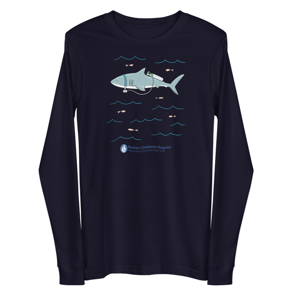 Z - Boston Children's NICU - Shark Tank - Adult Long Sleeve T-Shirt