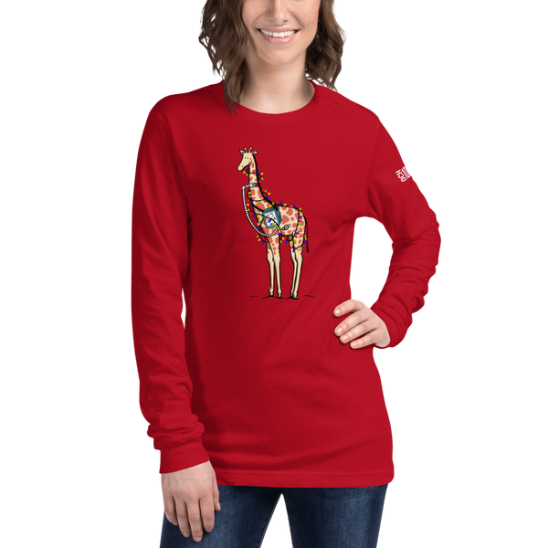 Z — DCH Christmas Giraffe — Adult Long Sleeve Tee