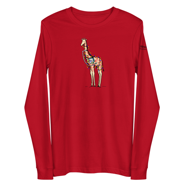 Z - Children's Wisconsin - Christmas Giraffe - Adult T-Shirt