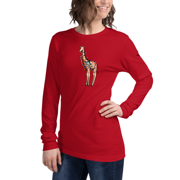 Z - Children's Wisconsin - Christmas Giraffe - Adult T-Shirt