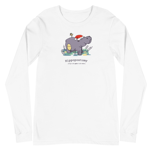 Christmas Hippopostomy - Adult Long Sleeve