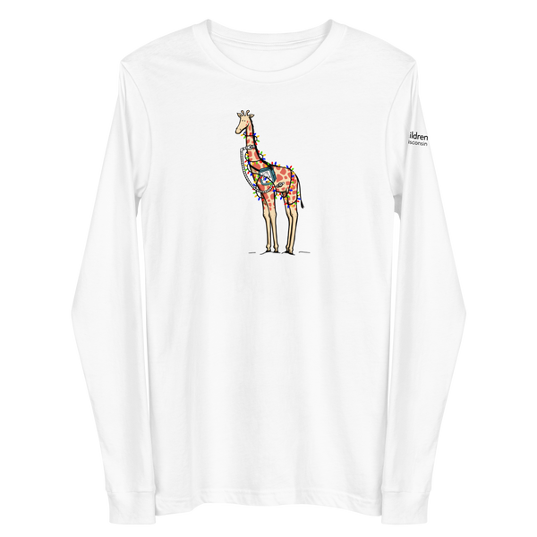 Z - Children's Wisconsin - Christmas Giraffe - Adult T-Shirt