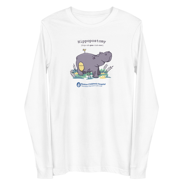 Z - Boston Children's NICU - Hippopostomy - Adult Long Sleeve T-Shirt