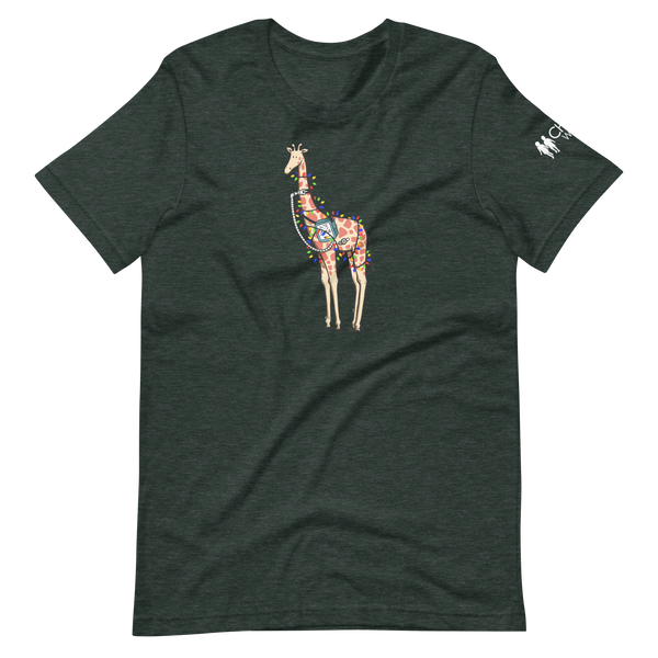 Z - Children's Wisconsin - Christmas Giraffe - Adult T-Shirt