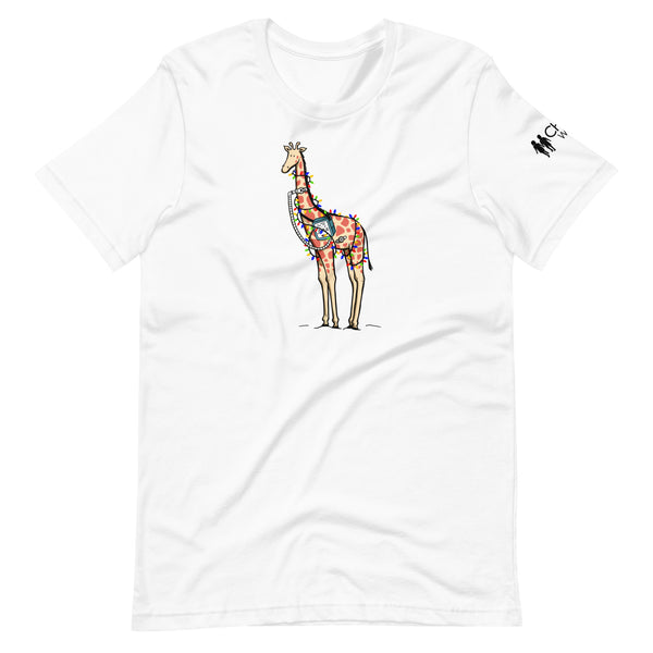 Z - Children's Wisconsin - Christmas Giraffe - Adult T-Shirt